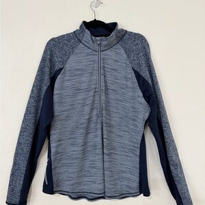 Athleta Blue and Gray Long Sleeve Top